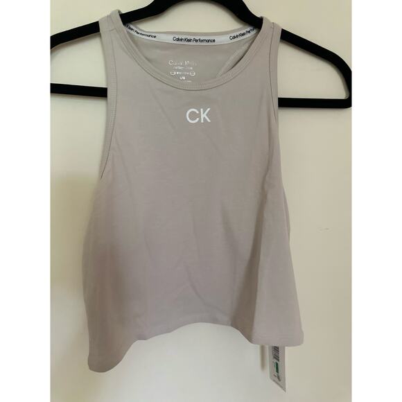 Calvin Klein Performance Women's Racerback Crop Top size Large New - Picture 5 of 5